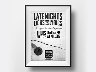 Miller's Smokehouse Songwriter's Night Poster