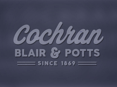 Cochran Blair & Potts Concept Mark clothing dry good store vintage