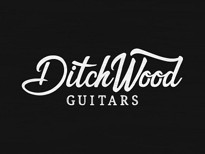 Ditchwood Guitars Concept Mark custom guitar logo script wood