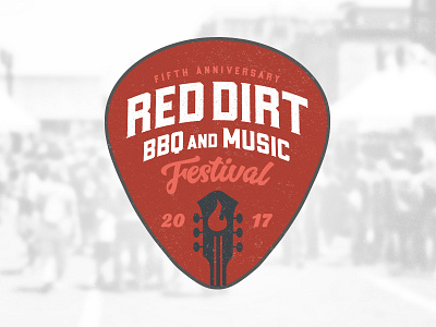 Red Dirt BBQ & Music Festival Logo Concept bbq festival music texas