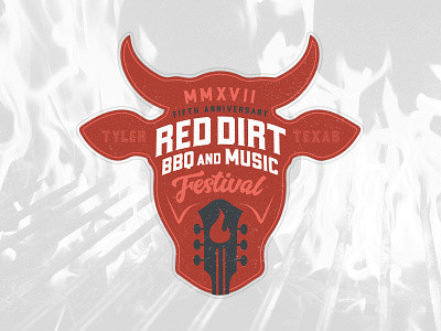 Red Dirt BBQ & Music Festival Logo Concept V2