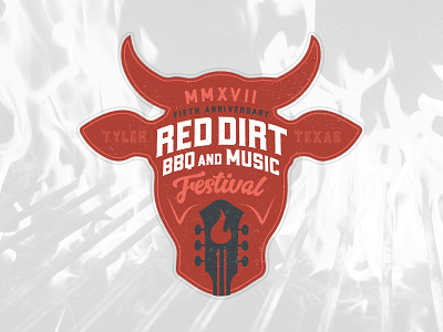 Red Dirt BBQ & Music Festival Logo Concept V2
