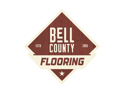 Bell County Flooring Logo Concept diamond flooring logo