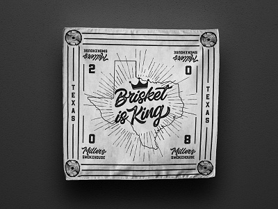 "Brisket is King" Bandana Concept bandana barbecue bbq brisket texas