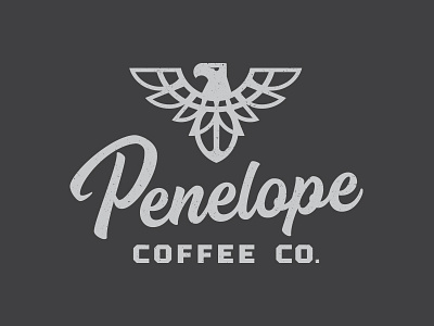 Penelope Coffee Company Logo Concept bean belton coffee roast