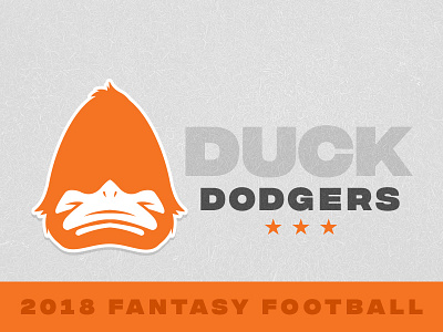 Duck Dodgers Fantasy Football brand duck fantasy football league logo