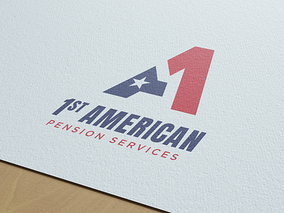 1st American Pension Services Logo Concept a america logo star texas usa