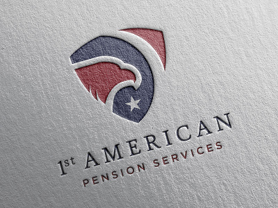 1st American Pension Services Logo Concept - Mark II america logo star texas usa