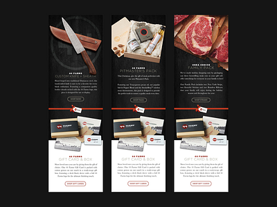 44 Farms Holiday E-Blast Graphics 44 christmas eblast email farms gift holiday knife newsletter shop steak