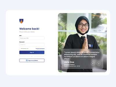 Tracer Study Login Page UI design indonesia login login page minimal sign in system ui uidesign uiux ux website