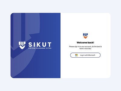 SIKUT Login branding design finance indonesia login login page login screen login ui minimal page ui uidesign uiux ux