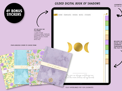 Digital Book of Shadows for Goodnotes bullet journal graphic design planner product design