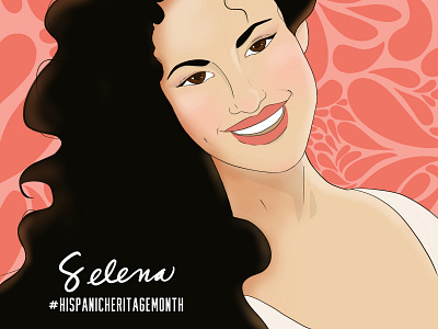 Selena Portrait for Hispanic Heritage Month hispanic heritage month illustration illustration art illustrator procreate procreate art