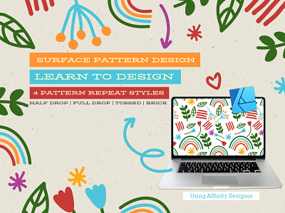 Affinity Designer Surface Pattern Design Skillshare Course affinity designer design graphic design illustration surface pattern design