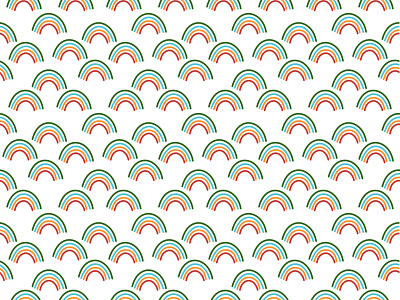 Summer Brights Rainbow Surface Pattern Design Print