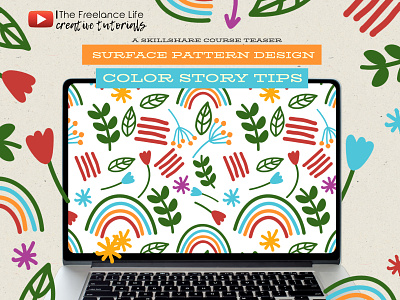 Surface Pattern Design - Color Theory + Color Tips color palettes color theory design graphic design illustration product design surface pattern design