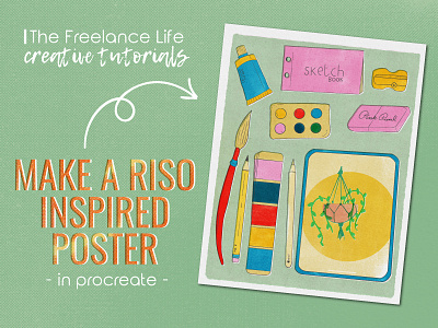 Learn to Make a Riso Inspired Poster in Procreate design design cuts graphic design illustration procreate procreate brushes product design risograph