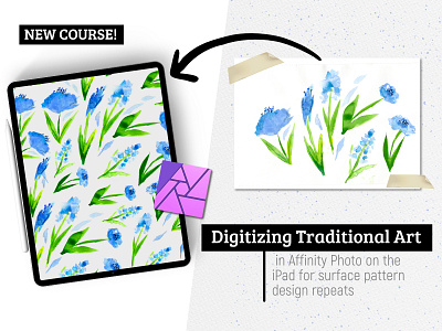 Digitize traditional art work in Affinity Photo for Patterns