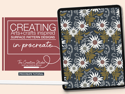 Create Vintage Arts + Crafts Era Inspired Patterns in Procreate!