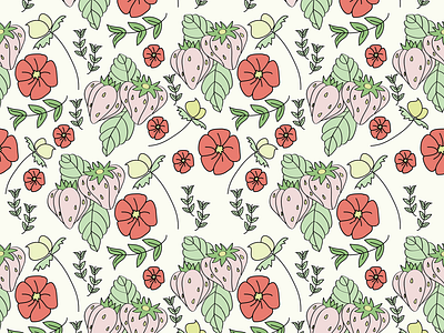 Illustrated Florals Repeat Pattern