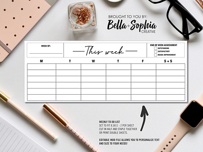 Simple Minimalist To Do List for Creative Market design product design vector