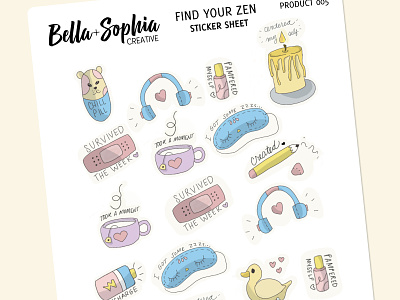 Find Your Zen Sticker Sheet