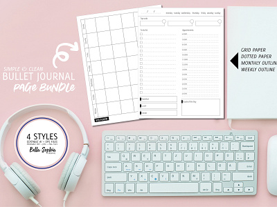 Bujo Planner Pages Templates for Creative Market