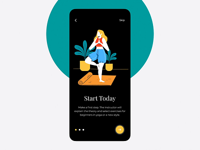 Yoga Onboarding Screen - UpLabs