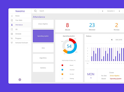 Attendance Manager design flat illustration minimal ui ux web website