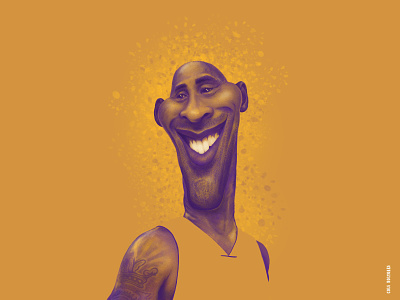 Kobe Bryant basketball black mamba caricature graphic design illustration kobe kobe bryant la lakers mambaout nba photoshop