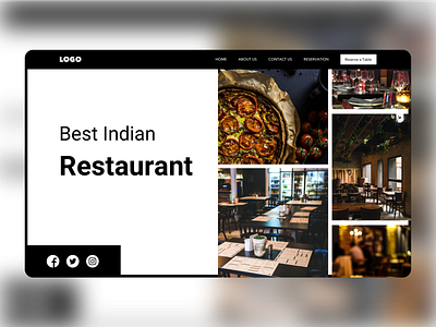 Restaurant landing page (Banner)