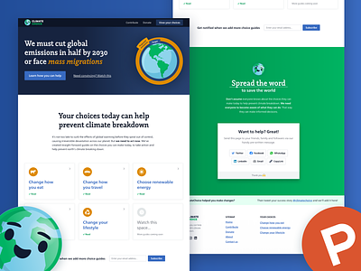 ClimateChoice Website Launch clean climate climate change launch producthunt ui web design website