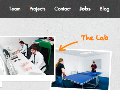 The Lab arroow arrow jobs lab coats labs rumble table tennis texture website