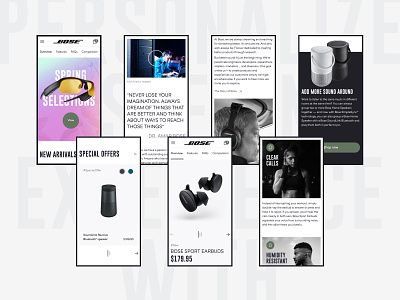 Bose website redesign concept bose brand design ecommerce figma headphones mobile design ui webdesign
