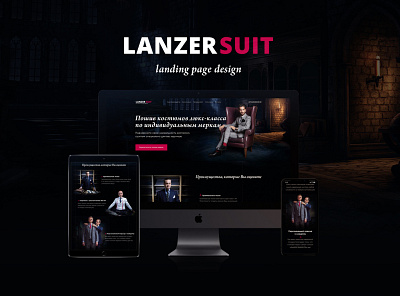 landing page design for tailoring studio design figma figmadesign landing page landingpage photomanipulation photoshop photoshop art ui ux webdesign