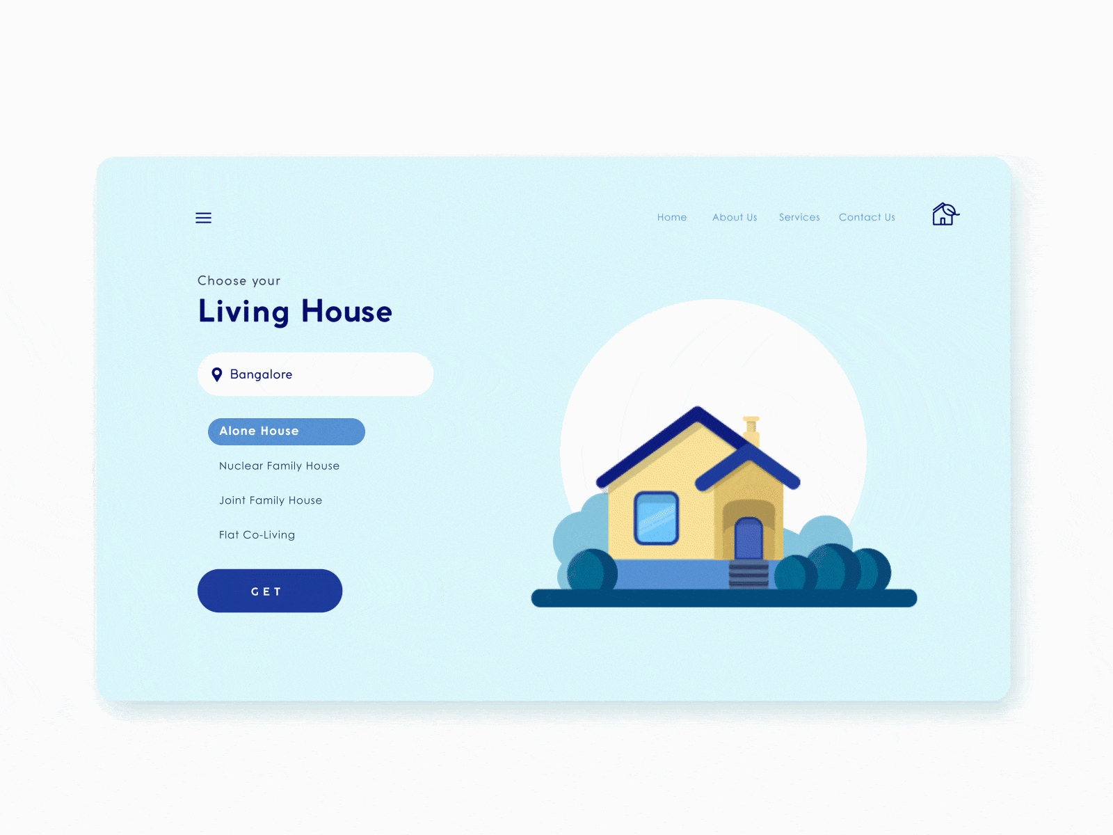Living House | Web buy dribbble expand find get home house illustration interaction interactive minimal stay ui ux vector