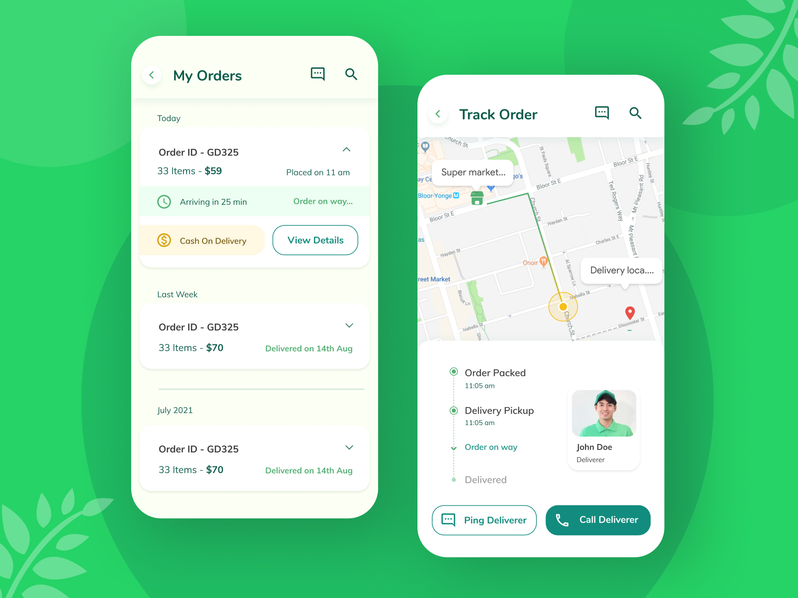 Grocery App - Go Direct by Nisanth Prabhu for How About That! on Dribbble