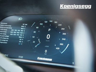 Koenigsegg Regera Cluster car cluster gauge interface kmh koenigsegg meter regera speed ui ux vehicle