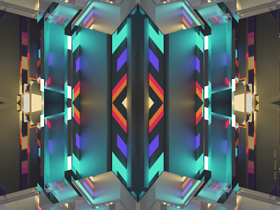 Voxel Kaleidoscop abstract geometric voxel