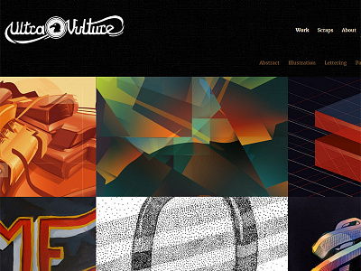 Ultra Vulture Website grid portfolio ui web web design