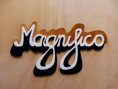 Magnifico Laser Cut handmade laser lasercut lettering type typography vector