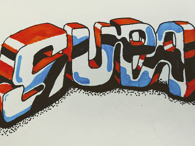 Supa Marker Lettering graffiti lettering type