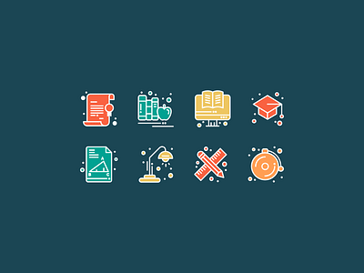 Custom icons for an online learning platform