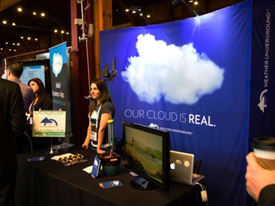 Our Cloud is Real 2013 booth cloud techcrunch weather