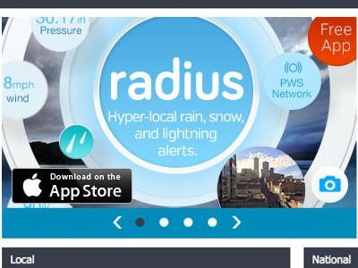 Radius Ad live ad app radius weather