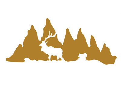Elk Silhouette elk illustration jackson hole mountain