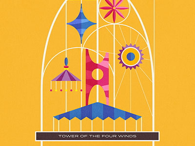 Tower Of The Four Winds 1964 worlds fair colin hesterly disney illustration rolly crump walt disney