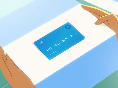 Credit Card 2d animation illustration motion graphics