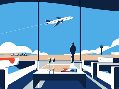 AMEX Gold | Airport 2d amex animation colin hesterly gold illustration not to scale pitch