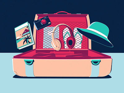 Amex Luggage 2d 2d animation 3d 3d animation amex amex japan colin hesterly fun times illustration illustrator